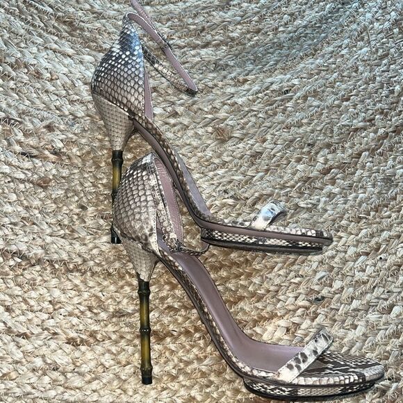 Gucci Bamboo Nude Python Stiletto size 8 - Picture 2 of 7